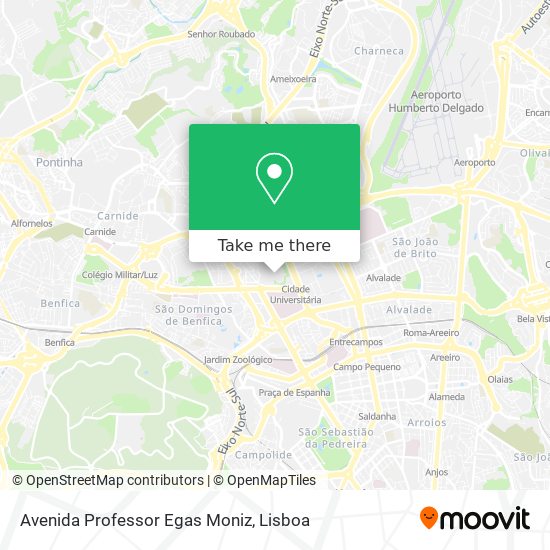 Avenida Professor Egas Moniz map