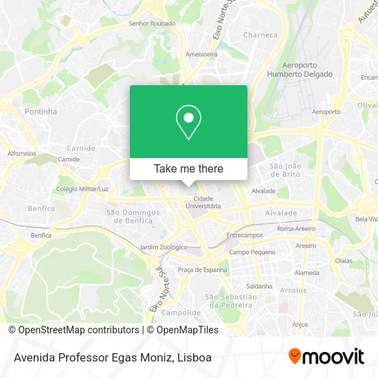 Avenida Professor Egas Moniz map