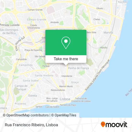 Rua Francisco Ribeiro map