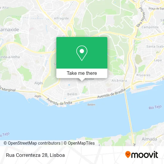 Rua Correnteza 28 map