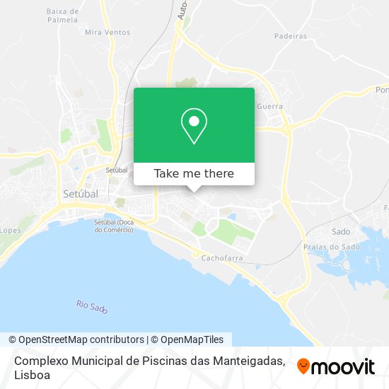 Complexo Municipal de Piscinas das Manteigadas mapa