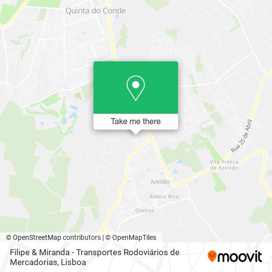 Filipe & Miranda - Transportes Rodoviários de Mercadorias map
