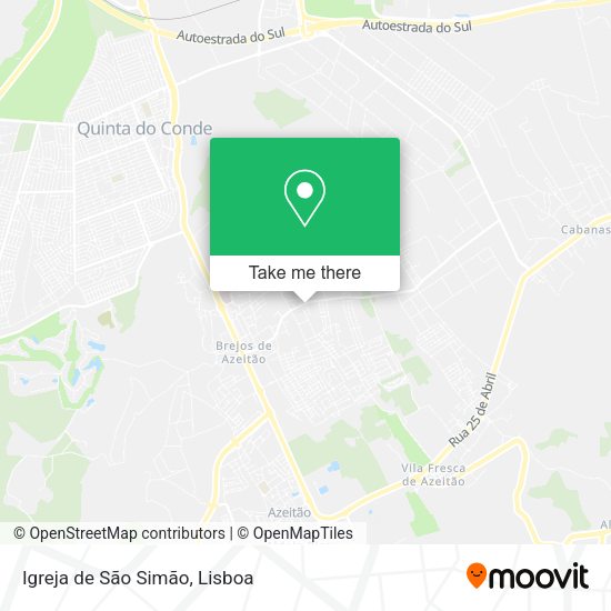 Igreja de São Simão mapa