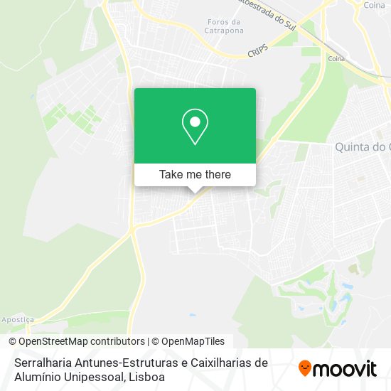 Serralharia Antunes-Estruturas e Caixilharias de Alumínio Unipessoal mapa