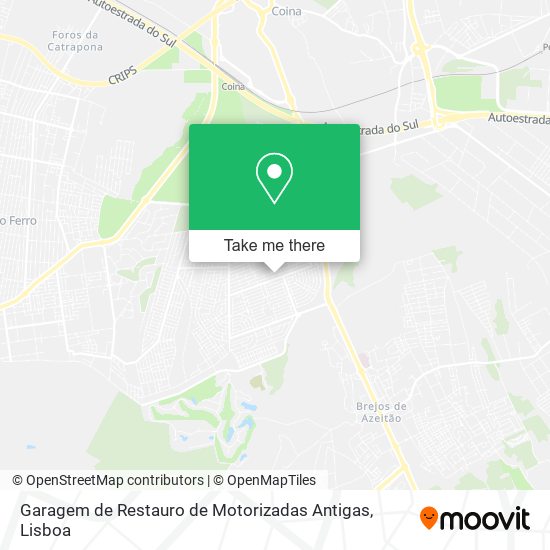 Garagem de Restauro de Motorizadas Antigas map