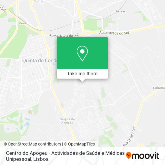 Centro do Apogeu - Actividades de Saúde e Médicas Unipessoal map