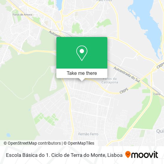 Escola Básica do 1. Ciclo de Terra do Monte mapa