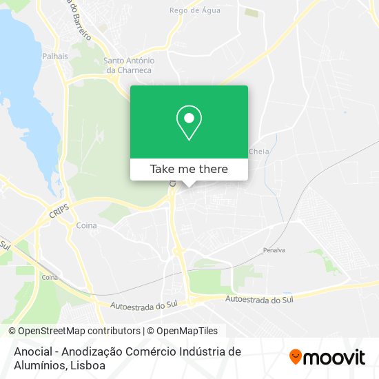 Anocial - Anodização Comércio Indústria de Alumínios map