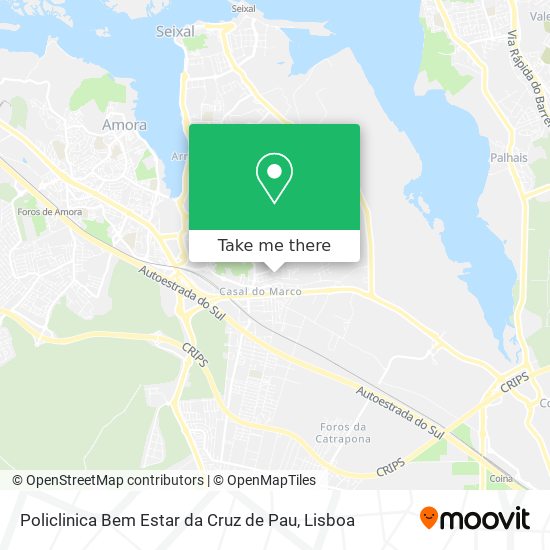 Policlinica Bem Estar da Cruz de Pau map