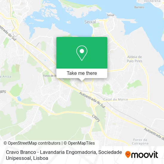 Cravo Branco - Lavandaria Engomadoria, Sociedade Unipessoal map