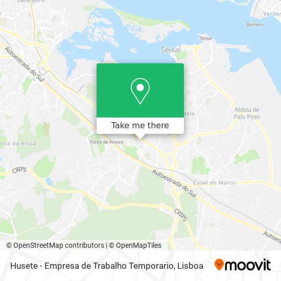 Husete - Empresa de Trabalho Temporario mapa
