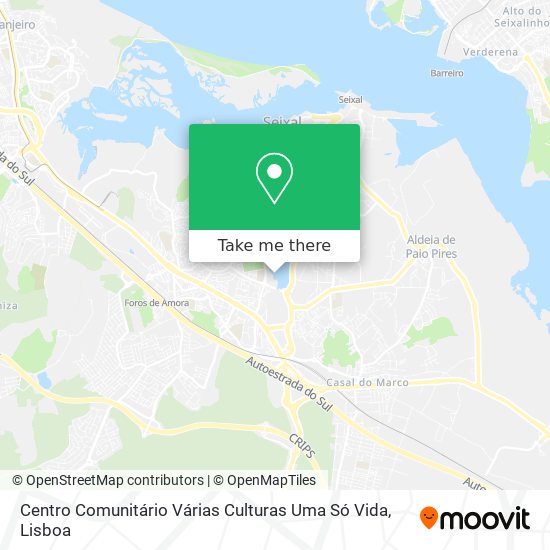 Centro Comunitário Várias Culturas Uma Só Vida mapa