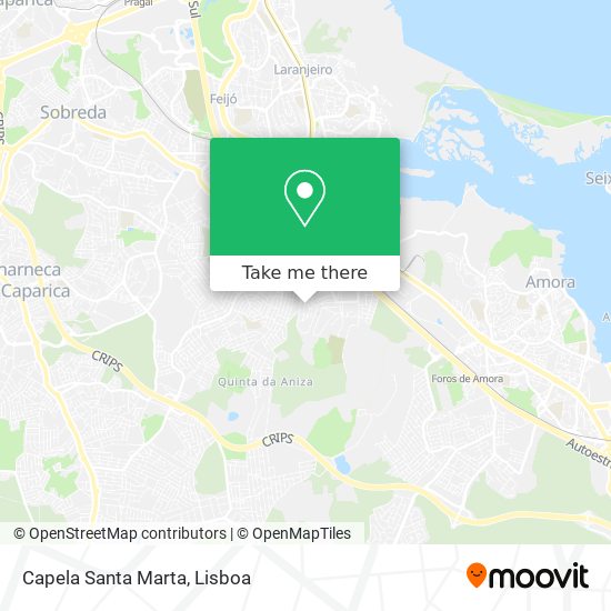 Capela Santa Marta mapa