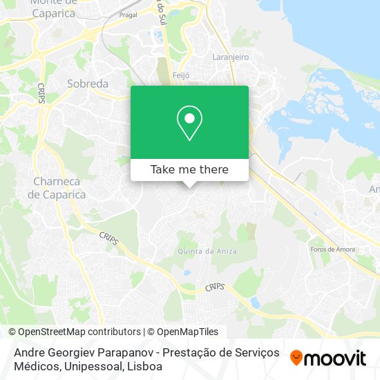 Andre Georgiev Parapanov - Prestação de Serviços Médicos, Unipessoal mapa