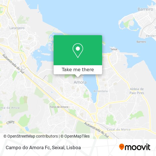 Campo do Amora Fc, Seixal mapa