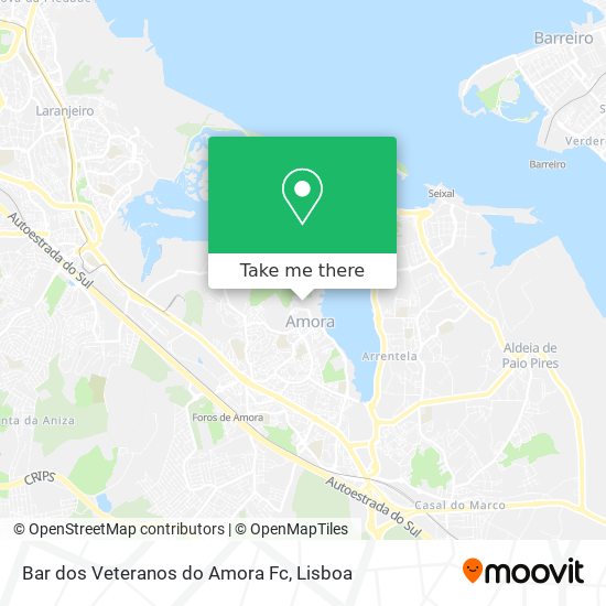Bar dos Veteranos do Amora Fc map