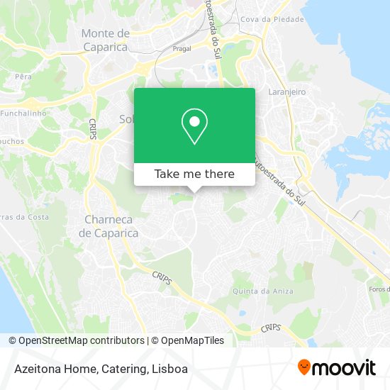 Azeitona Home, Catering map