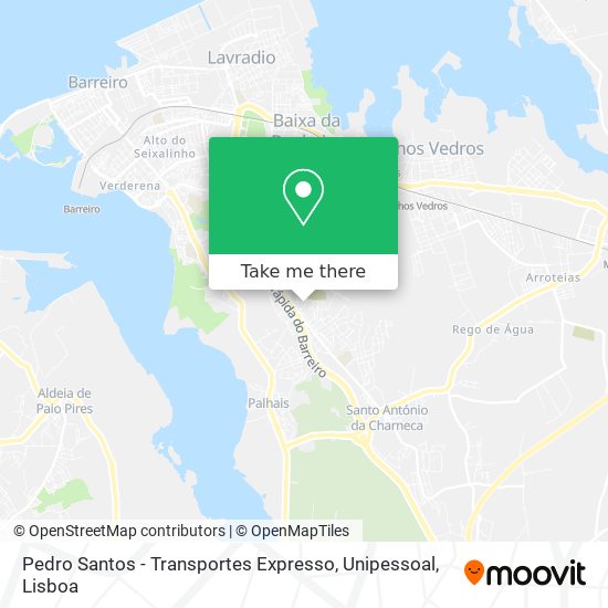 Pedro Santos - Transportes Expresso, Unipessoal map