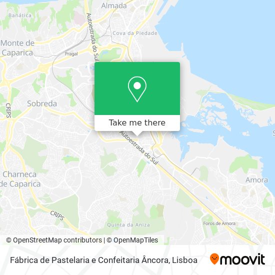 Fábrica de Pastelaria e Confeitaria Âncora mapa