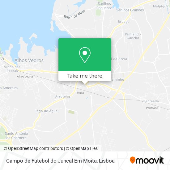 Campo de Futebol do Juncal Em Moita map