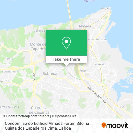 Condomínio do Edifício Almada Forum Sito na Quinta dos Espadeiros Cima map