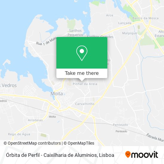 Órbita de Perfil - Caixilharia de Alumínios mapa