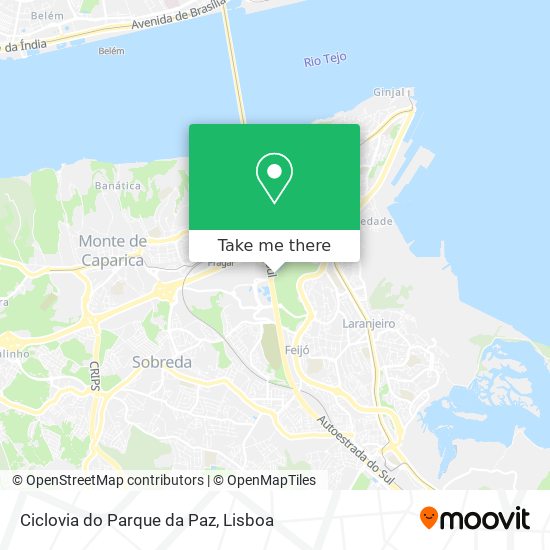 Ciclovia do Parque da Paz map