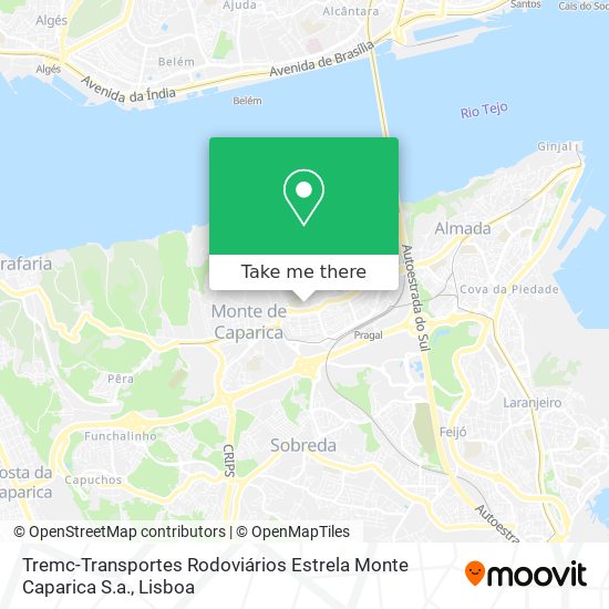 Tremc-Transportes Rodoviários Estrela Monte Caparica S.a. mapa