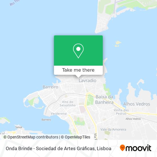 Onda Brinde - Sociedad de Artes Gráficas map
