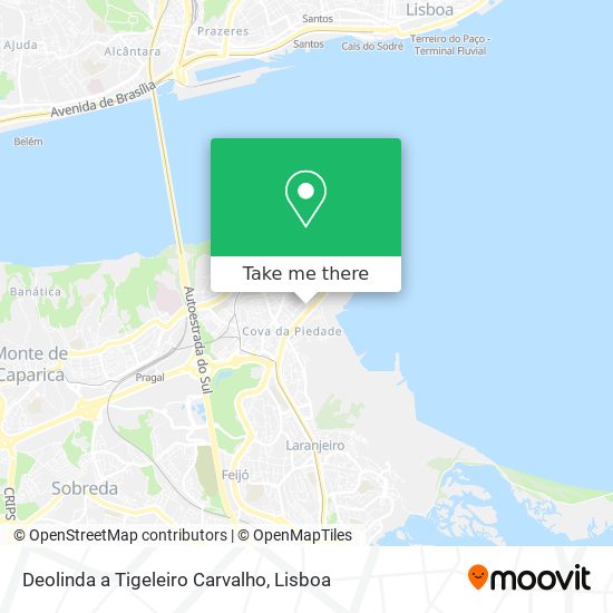 Deolinda a Tigeleiro Carvalho map