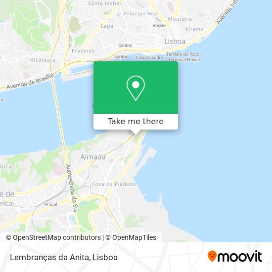 Lembranças da Anita map