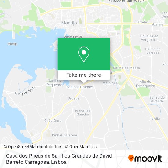 Casa dos Pneus de Sarilhos Grandes de David Barreto Carregosa map