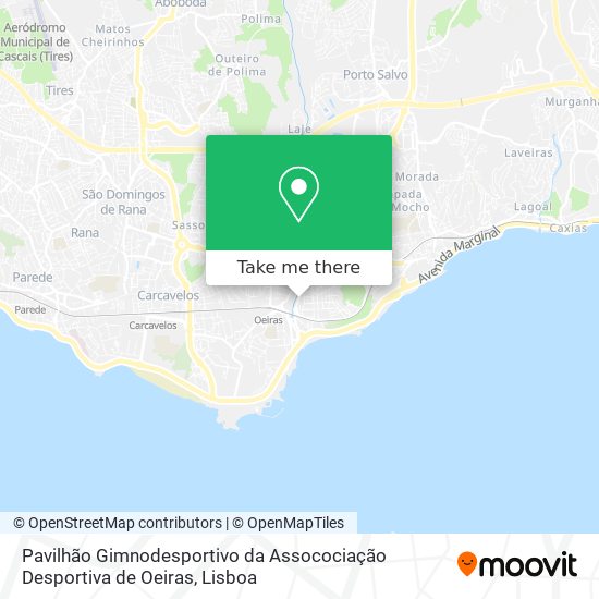 Pavilhão Gimnodesportivo da Assocociação Desportiva de Oeiras map