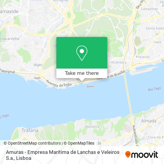 Amuras - Empresa Marítima de Lanchas e Veleiros S.a. map