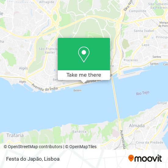 Festa do Japão mapa