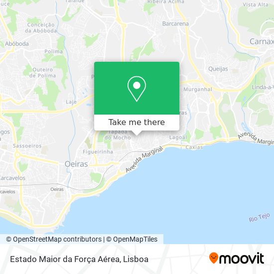 Estado Maior da Força Aérea mapa