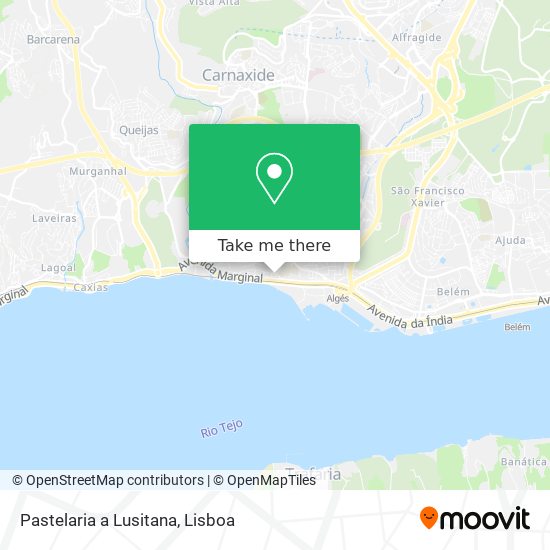 Pastelaria a Lusitana mapa