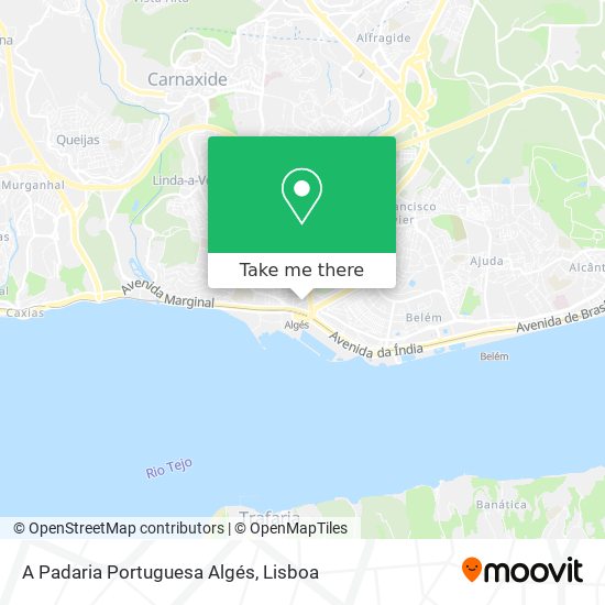 A Padaria Portuguesa Algés mapa