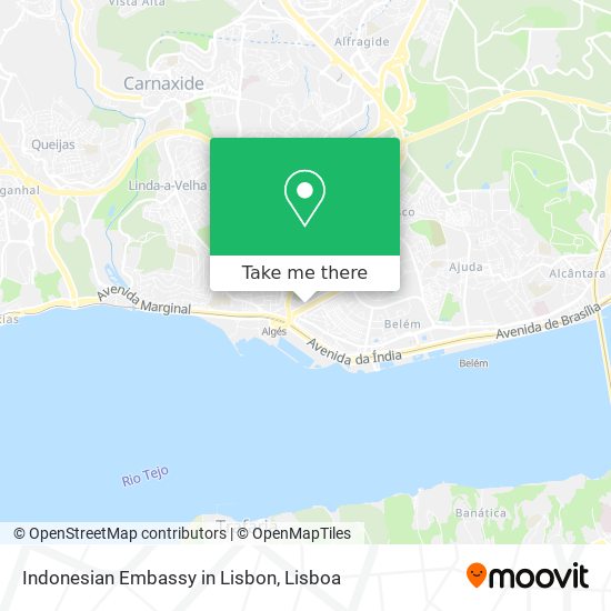 Indonesian Embassy in Lisbon map