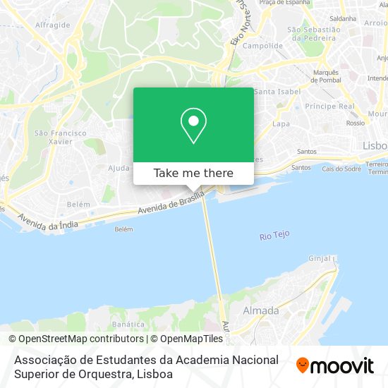 Associação de Estudantes da Academia Nacional Superior de Orquestra map