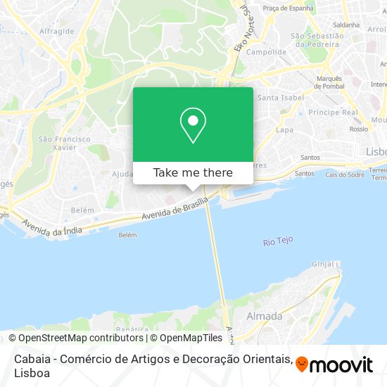 Cabaia - Comércio de Artigos e Decoração Orientais map