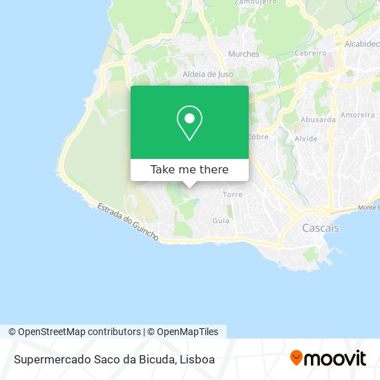 Supermercado Saco da Bicuda mapa