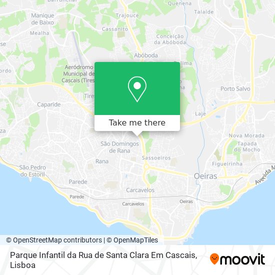 Parque Infantil da Rua de Santa Clara Em Cascais mapa