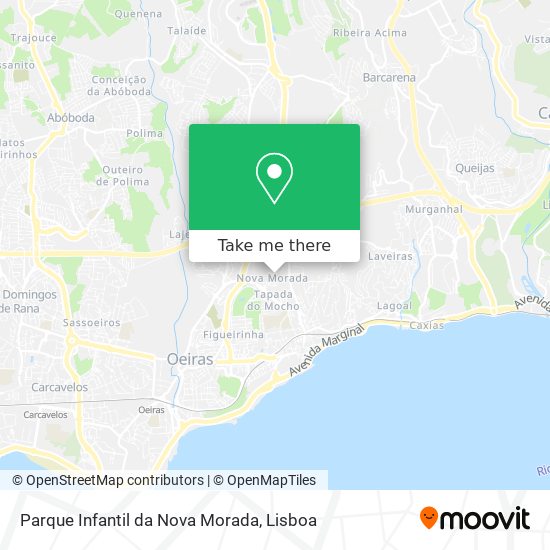 Parque Infantil da Nova Morada mapa