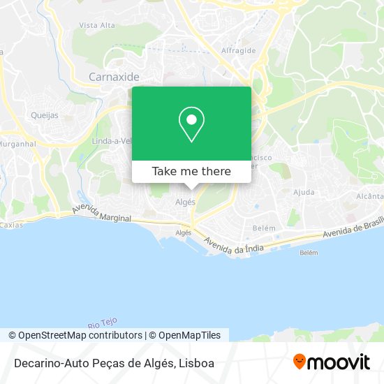 Decarino-Auto Peças de Algés map