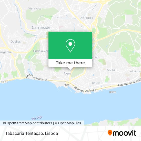 Tabacaria Tentação mapa