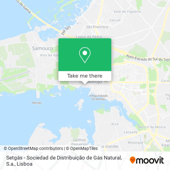 Setgás - Sociedad de Distribuição de Gás Natural, S.a. mapa