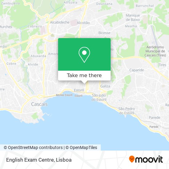 English Exam Centre map