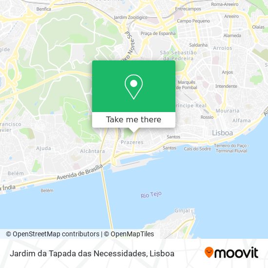 Jardim da Tapada das Necessidades map