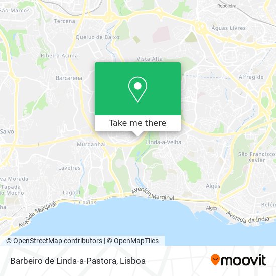 Barbeiro de Linda-a-Pastora mapa